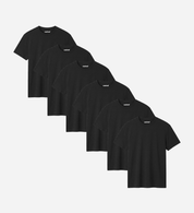 All Black Bamboo T-Shirt 6er Pack