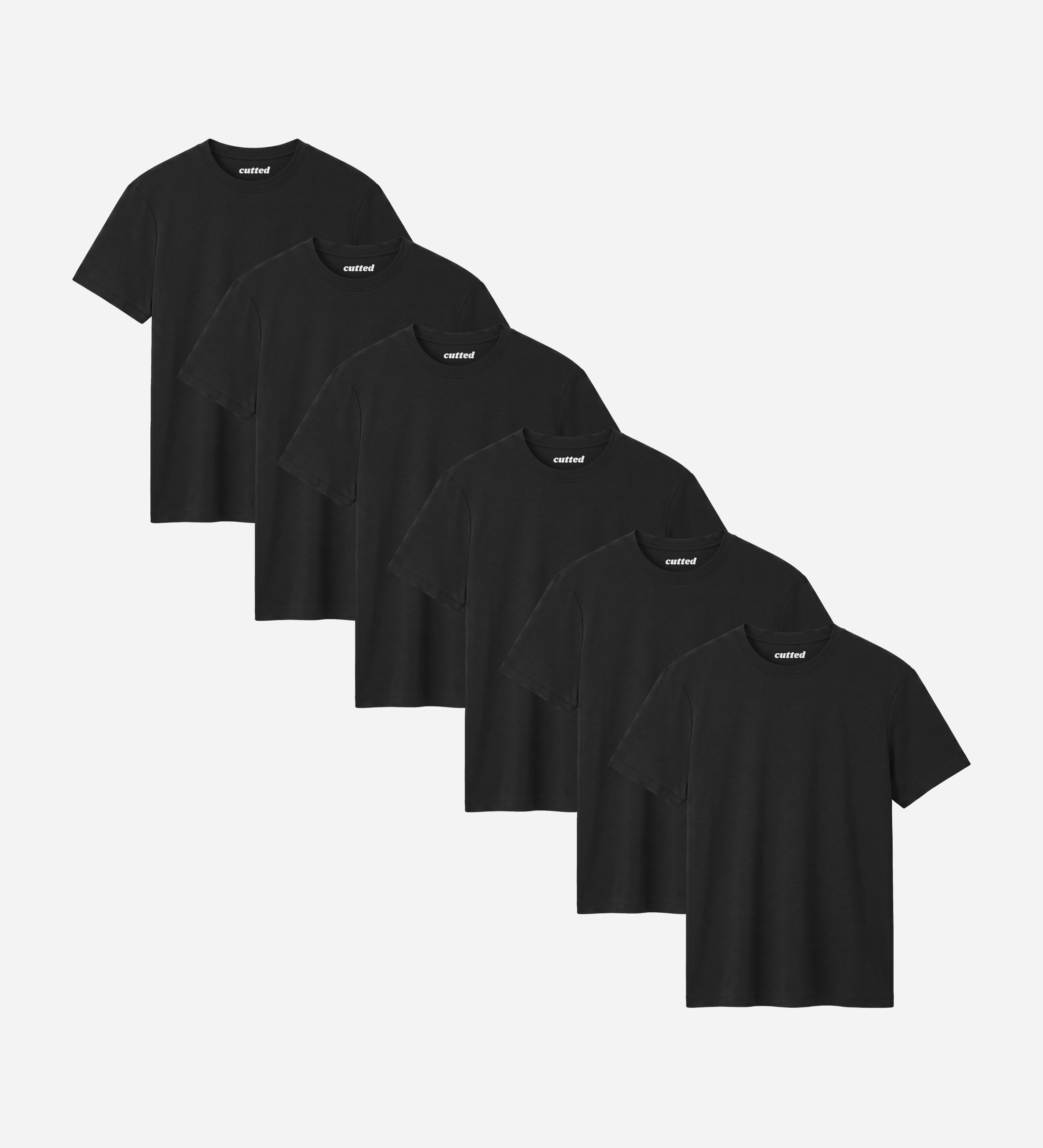 All Black Bamboo T-Shirt 6er Pack