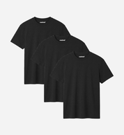 All Black Bamboo T-Shirt 3er Pack