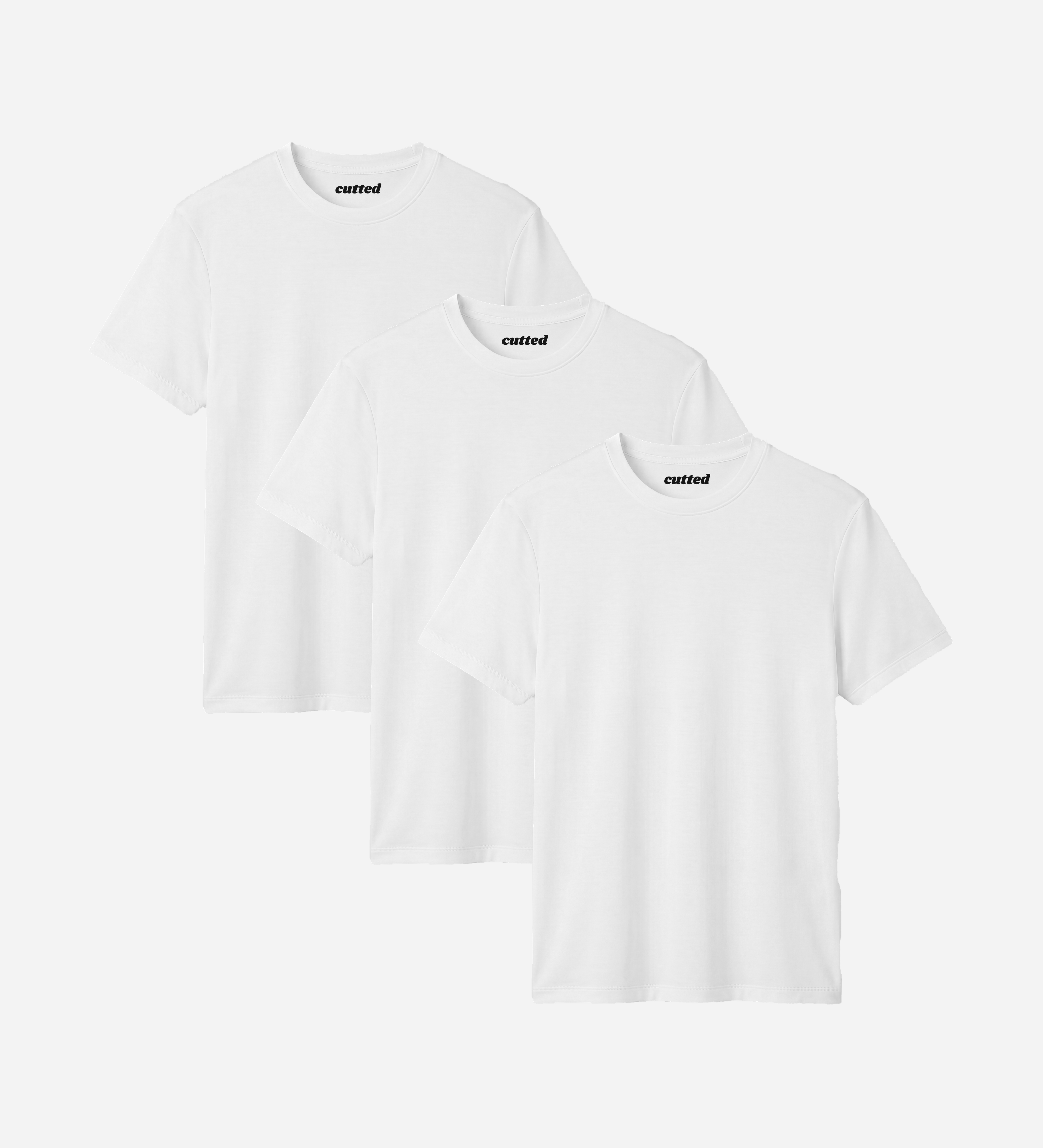 All White Bamboo T-Shirt 3er Pack