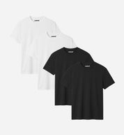 Black & White Bamboo T-Shirt 4er Pack