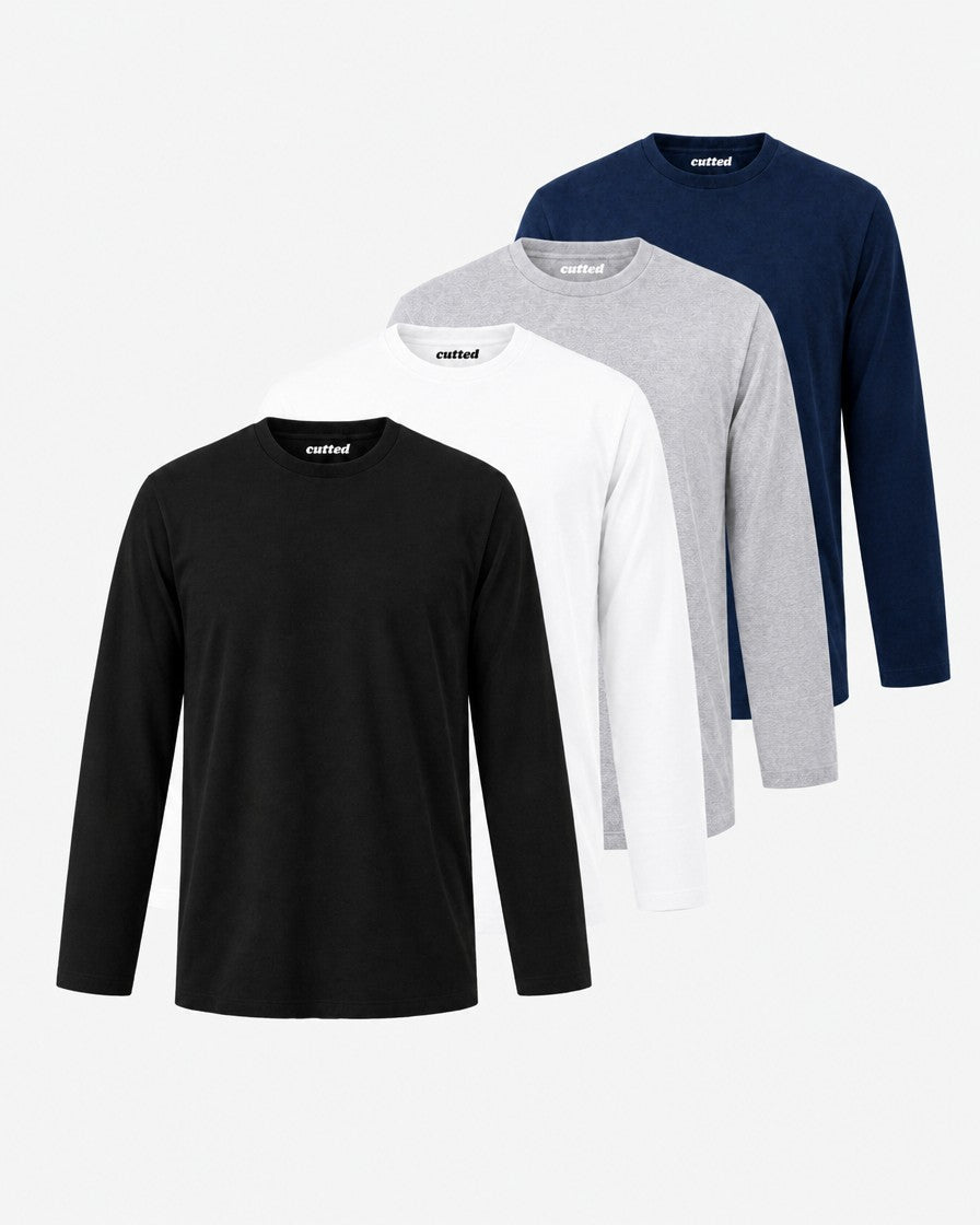 Long Sleeve Essential 4er Pack