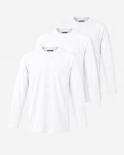 Long Sleeve All White 3er Pack